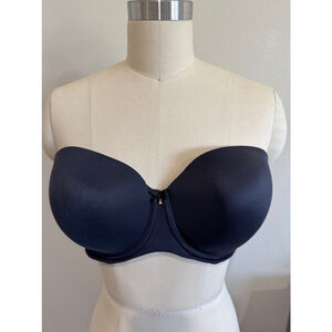 Soma Women's Bra 38DD Black convertible strapless underwire lined EUC